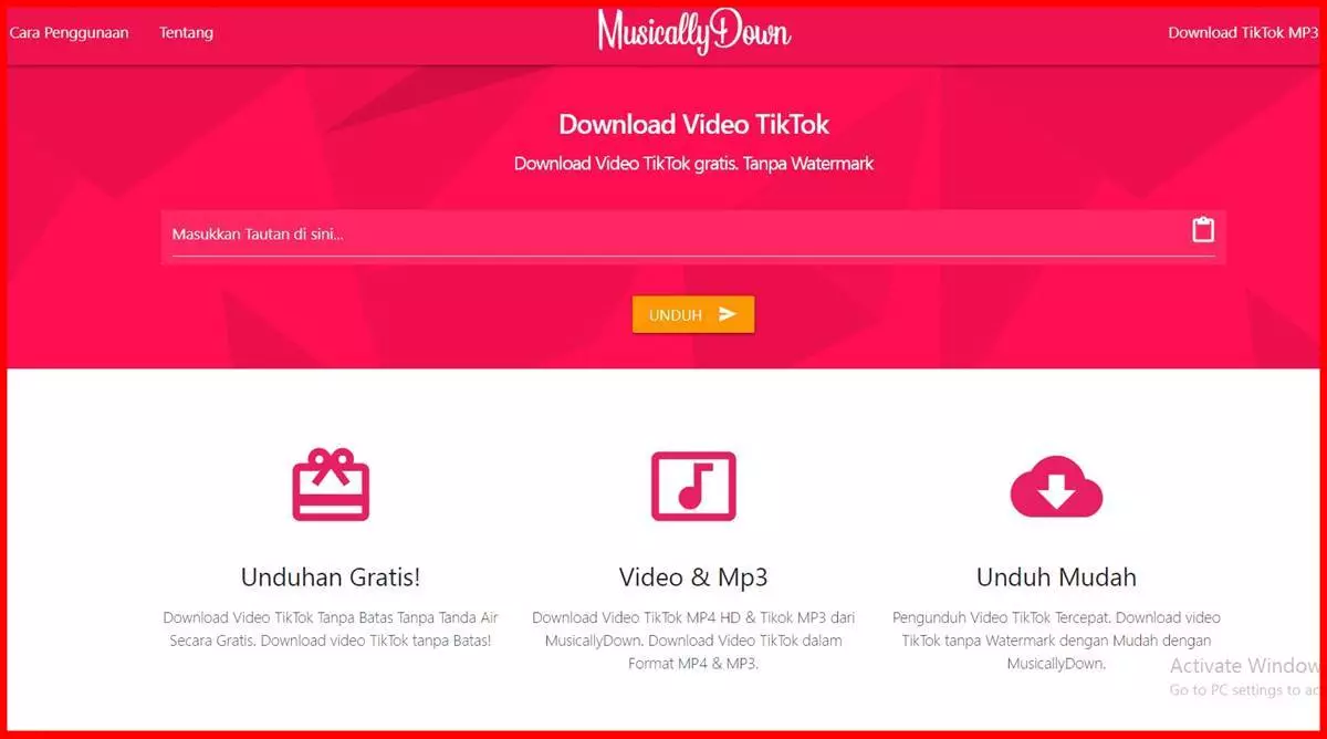 Cara Download Video TikTok Memakai MusicallyDown
