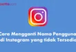 Cara Mengganti Nama Pengguna di Instagram yang tidak Tersedia